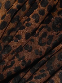 Leopard-Print Mesh Bodysuit