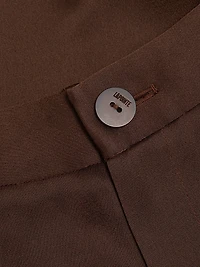 Satin Relaxed Pleated Pants