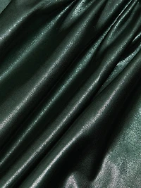 Coated Jersey Draped Midi-Dress