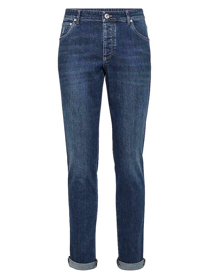 Comfort Denim Slim Fit Five Pocket Jeans