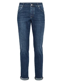 Comfort Denim Slim Fit Five Pocket Jeans