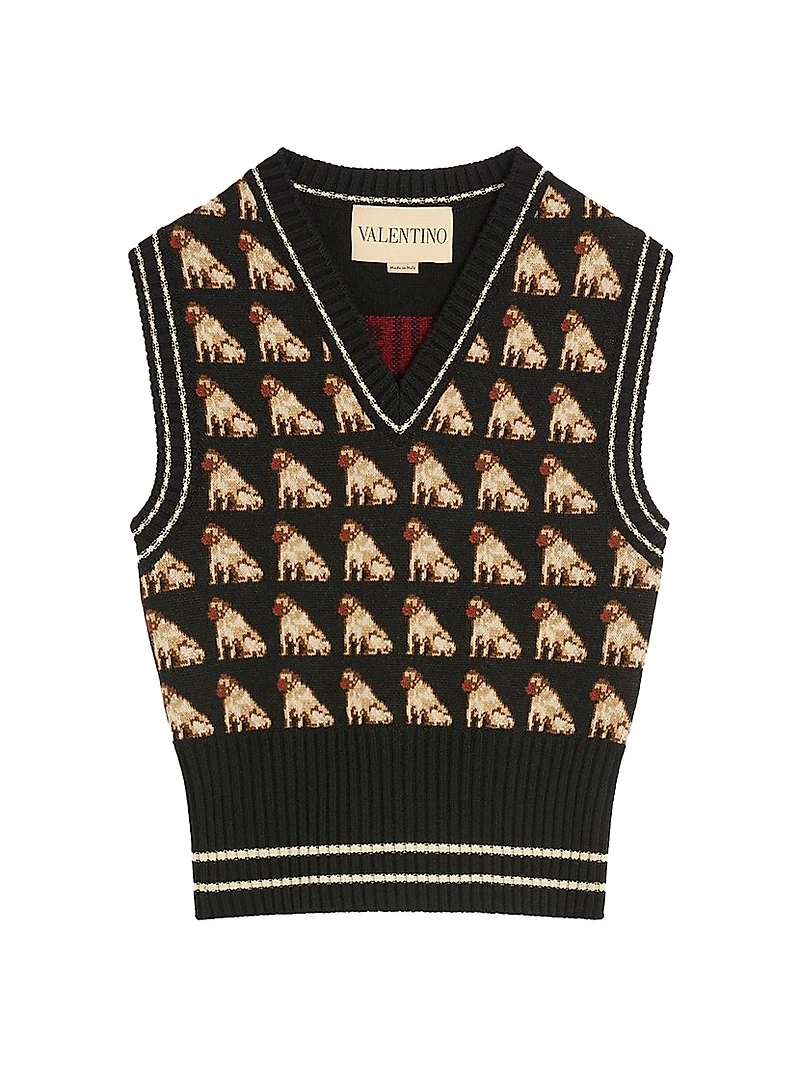 Petit Charles Jacquard Wool Gilet