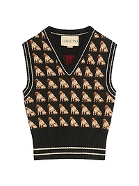 Petit Charles Jacquard Wool Gilet