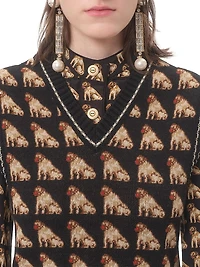 Petit Charles Jacquard Wool Gilet