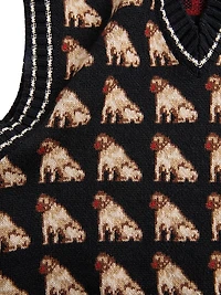 Petit Charles Jacquard Wool Gilet