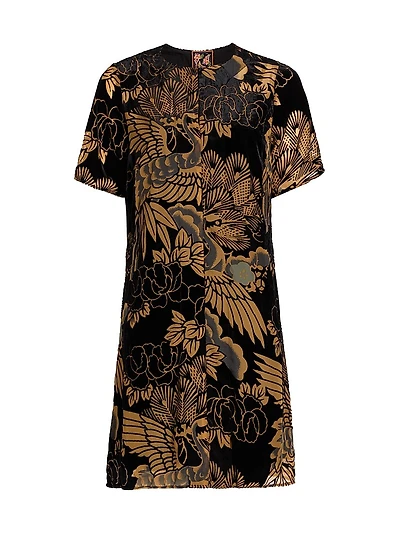 Lyla Printed Knee-Length Dress