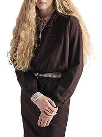 Reversible Cotton Jersey and Re-Nylon Hoodie