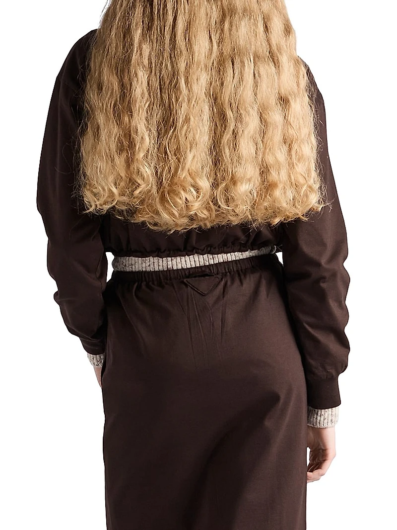 Reversible Cotton Jersey and Re-Nylon Hoodie