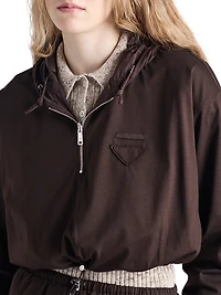 Reversible Cotton Jersey and Re-Nylon Hoodie