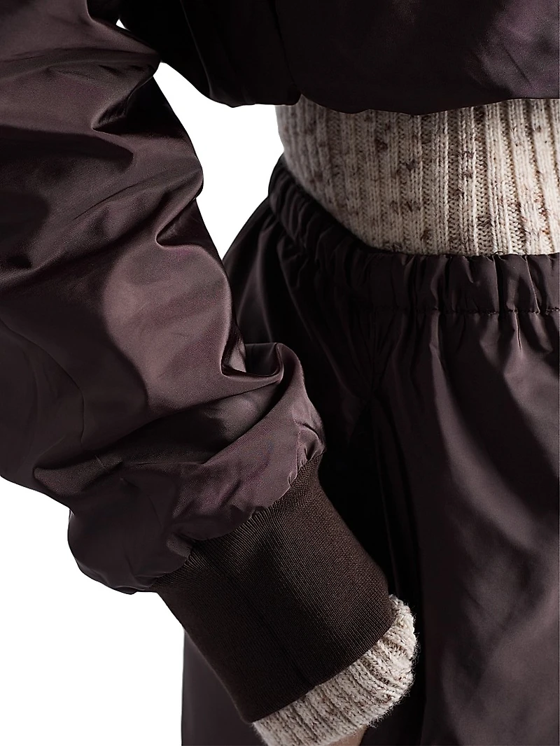 Reversible Cotton Jersey and Re-Nylon Hoodie