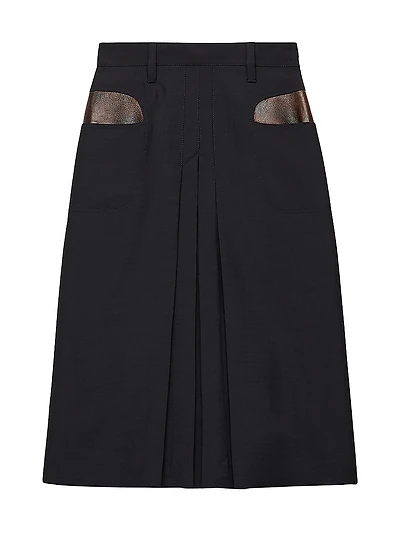 Kid Mohair Midi Skirt