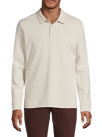 Heathered Double-Face Polo Shirt