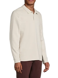 Heathered Double-Face Polo Shirt