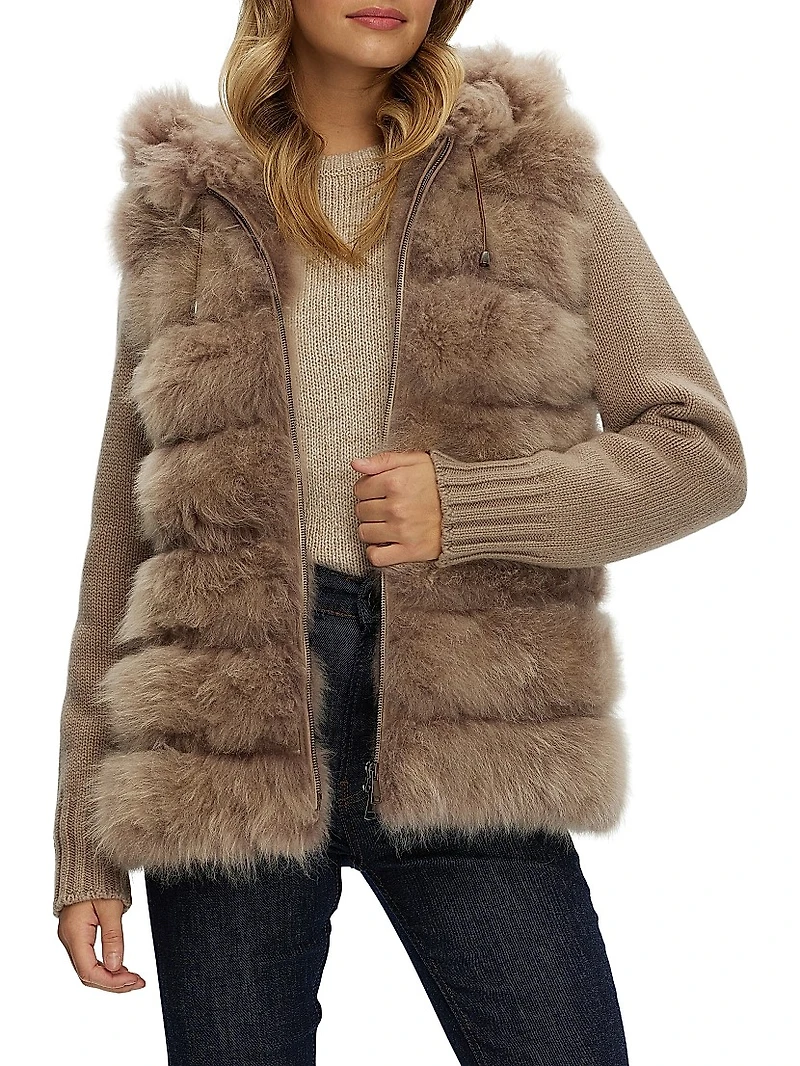 Select Cashmere Goat Parka with Loro Piana Sleeves and Back