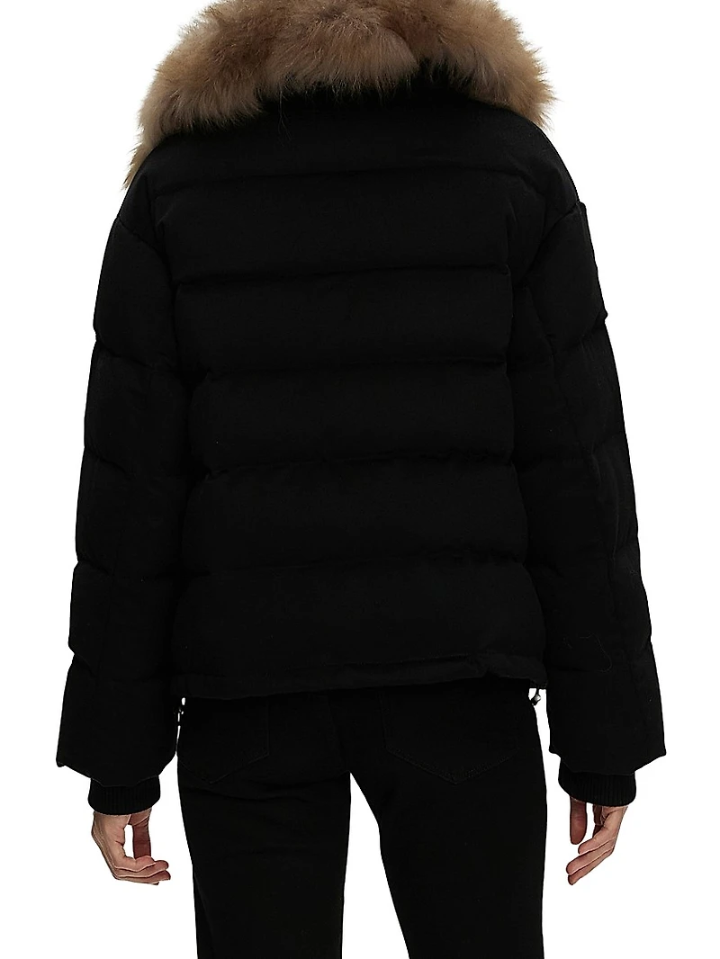 Loro Piana Cashmere Down Jacket with Select Goat Collar