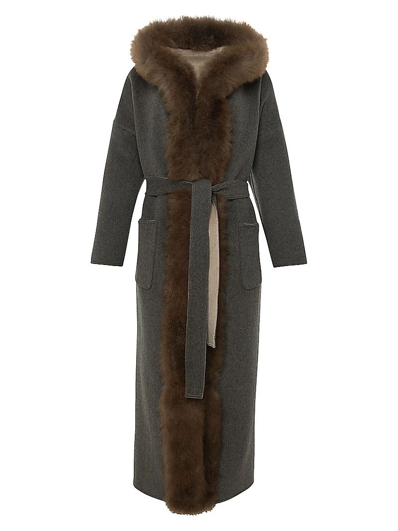 Reversible Loro Piana Cashmere Parka with Select Goat Trim