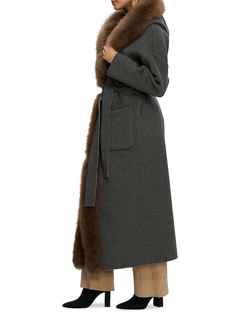 Reversible Loro Piana Cashmere Parka with Select Goat Trim