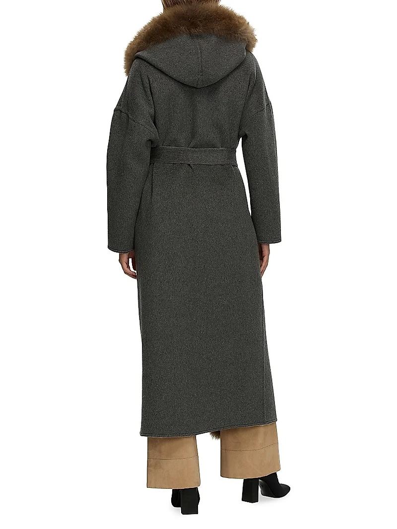 Reversible Loro Piana Cashmere Parka with Select Goat Trim