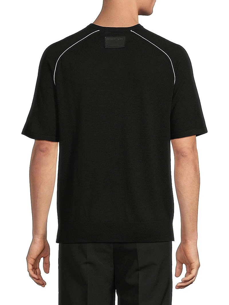 Contrast Seam Wool T-Shirt