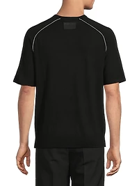 Contrast Seam Wool T-Shirt