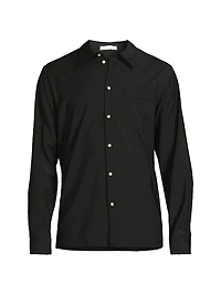 Wool Button-Front Shirt