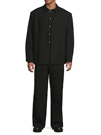 Wool Button-Front Shirt