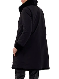 Shearling Lamb Stroller Reversible to Taffeta Belt