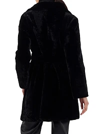 Shearling Lamb Stroller Reversible to Taffeta Belt