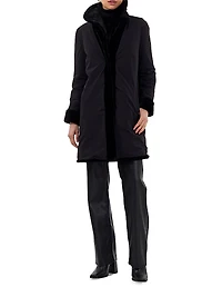 Shearling Lamb Stroller Reversible to Taffeta Belt