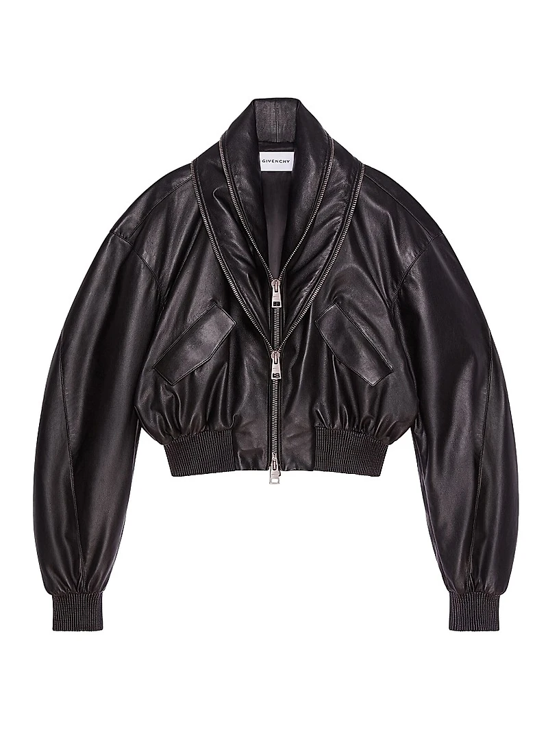 Bomber Nappa Leather with Zipped Shawl Collar