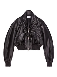 Bomber Nappa Leather with Zipped Shawl Collar
