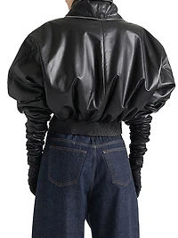Bomber Nappa Leather with Zipped Shawl Collar