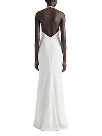 Textured Evening Dress with Crystals