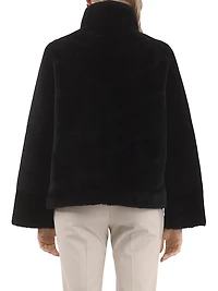 Reversible Merino Shearling Lamb Chevron Jacket