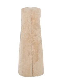Select Cashmere Goat Collarless Long Vest