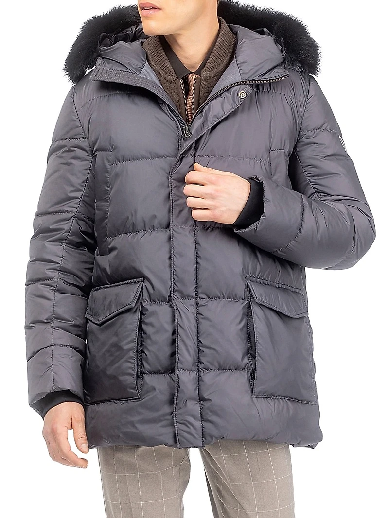 Apres-Ski Jacket with Detachable Toscana Lamb Hood Trim