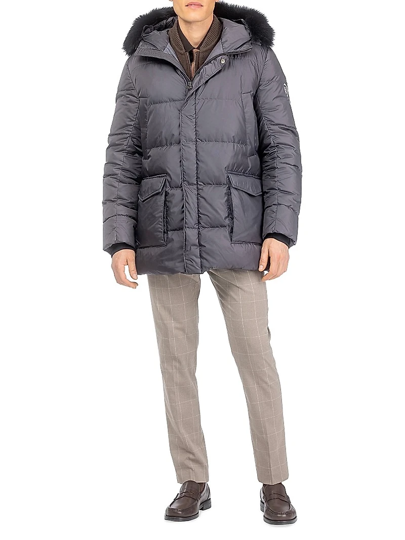 Apres-Ski Jacket with Detachable Toscana Lamb Hood Trim
