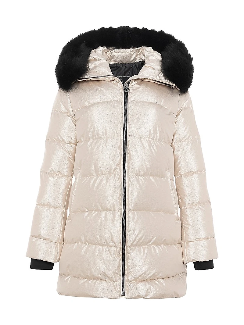 Apres-Ski Jacket with Detachable Toscana Shearling Lamb Hood Trim