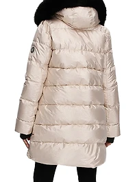 Apres-Ski Jacket with Detachable Toscana Shearling Lamb Hood Trim