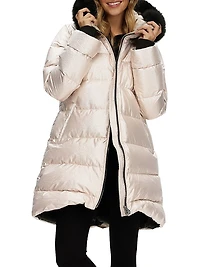 Apres-Ski Jacket with Detachable Toscana Shearling Lamb Hood Trim
