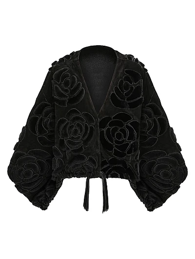 Lamb Floral Embroidered Jacket