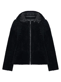 Reversible New Zealand Shearling Lamb Zip Parka