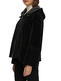 Reversible New Zealand Shearling Lamb Zip Parka