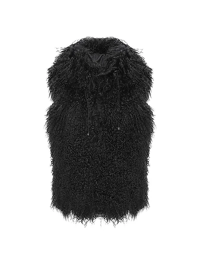 Reversible Select Mongolian Shearling Lamb Vest