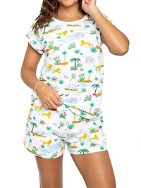 Women's Trunks Up Jersey Short Pajama Set