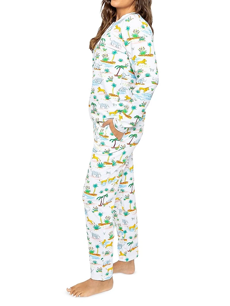 Women's Trunks Up Jersey Long Pajama Set