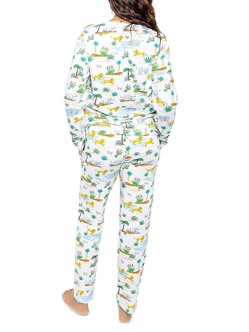 Women's Trunks Up Jersey Long Pajama Set