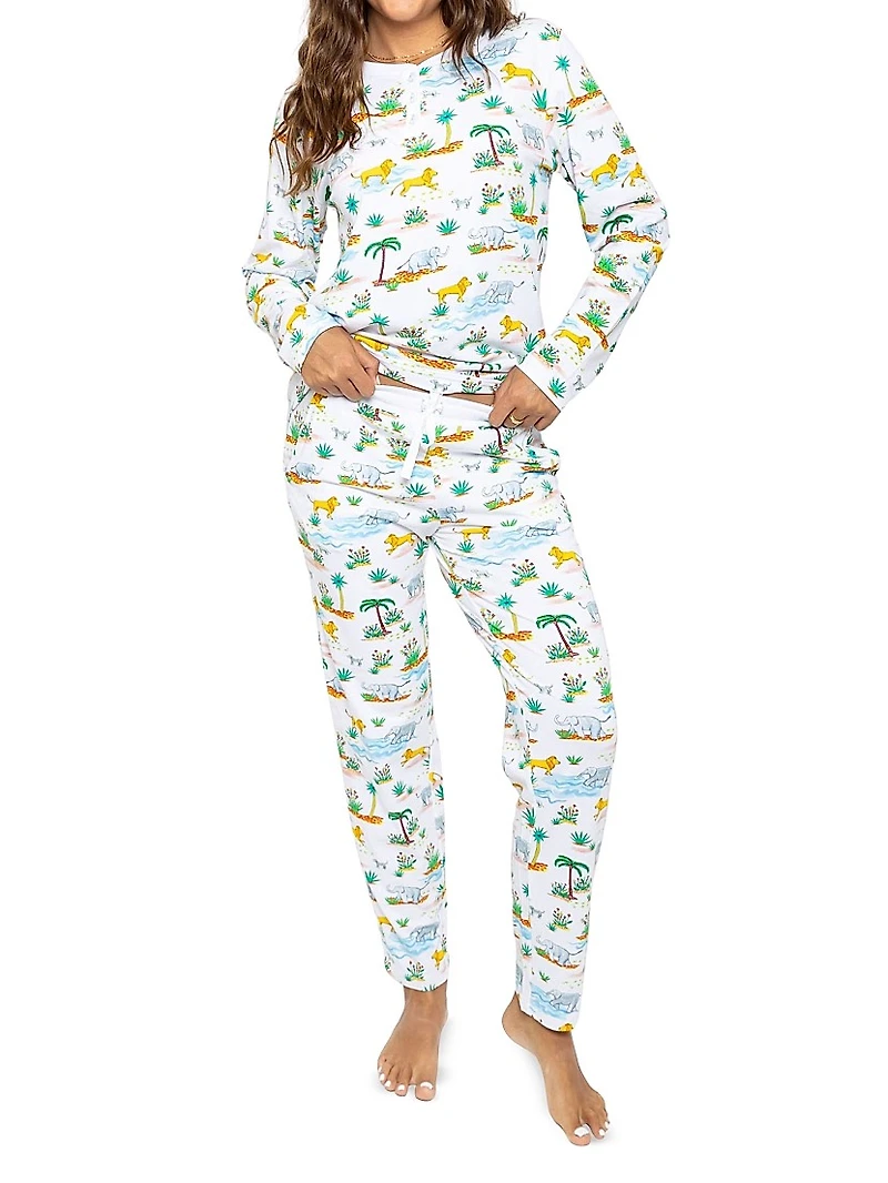 Women's Trunks Up Jersey Long Pajama Set