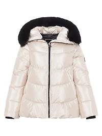 Apres-Ski Jacket with Detachable Toscana Shearling lamb Hood Trim