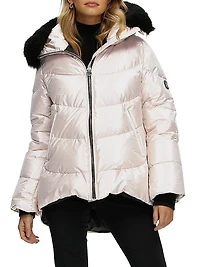 Apres-Ski Jacket with Detachable Toscana Shearling lamb Hood Trim